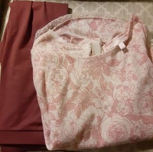 Tunic style hi low top and leggings